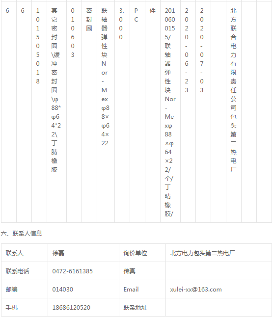 北方電力包頭第二熱電廠壓縮機、電瓶等詢價公告